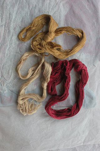 Knotted Gathers of Embroidery Thread