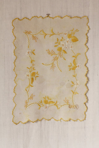 Hand Embroidered Floral Table Mat