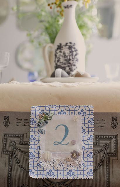 Linen Stationery ~ Table Numbers