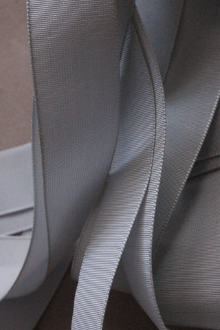 Vintage Milliner's Ribbon - Pale Silver