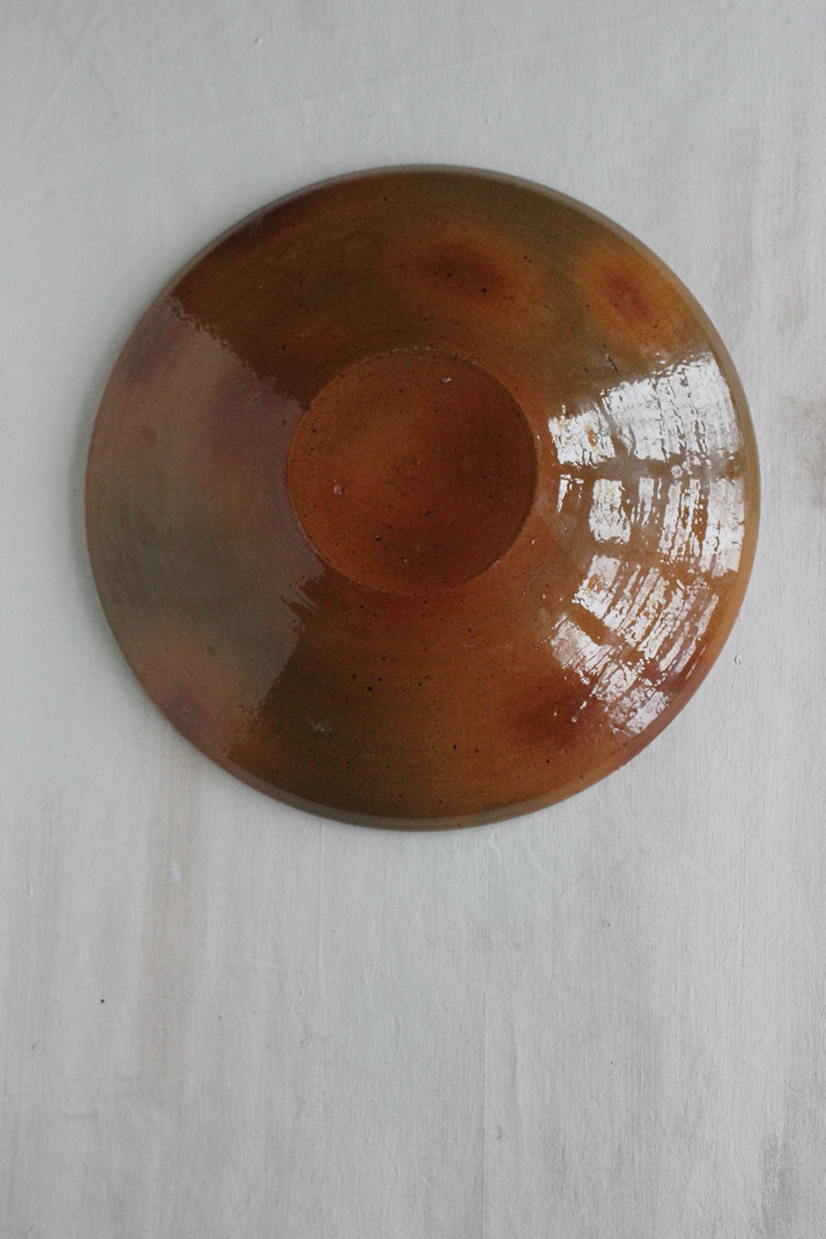 Vintage Hand Thrown Shallow Serving Dish
