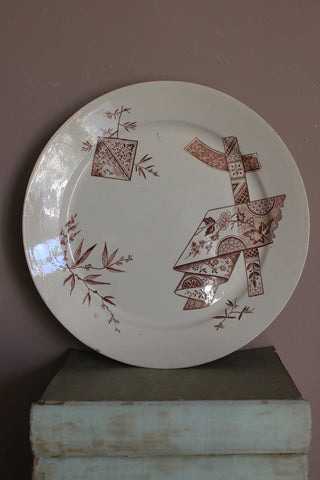 Old Aesthetic Victorian Large Plate