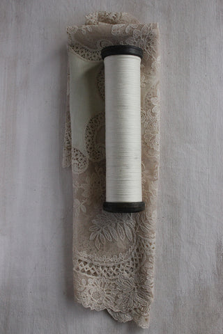 A Large Mill Spool of Antique Linen Thread
