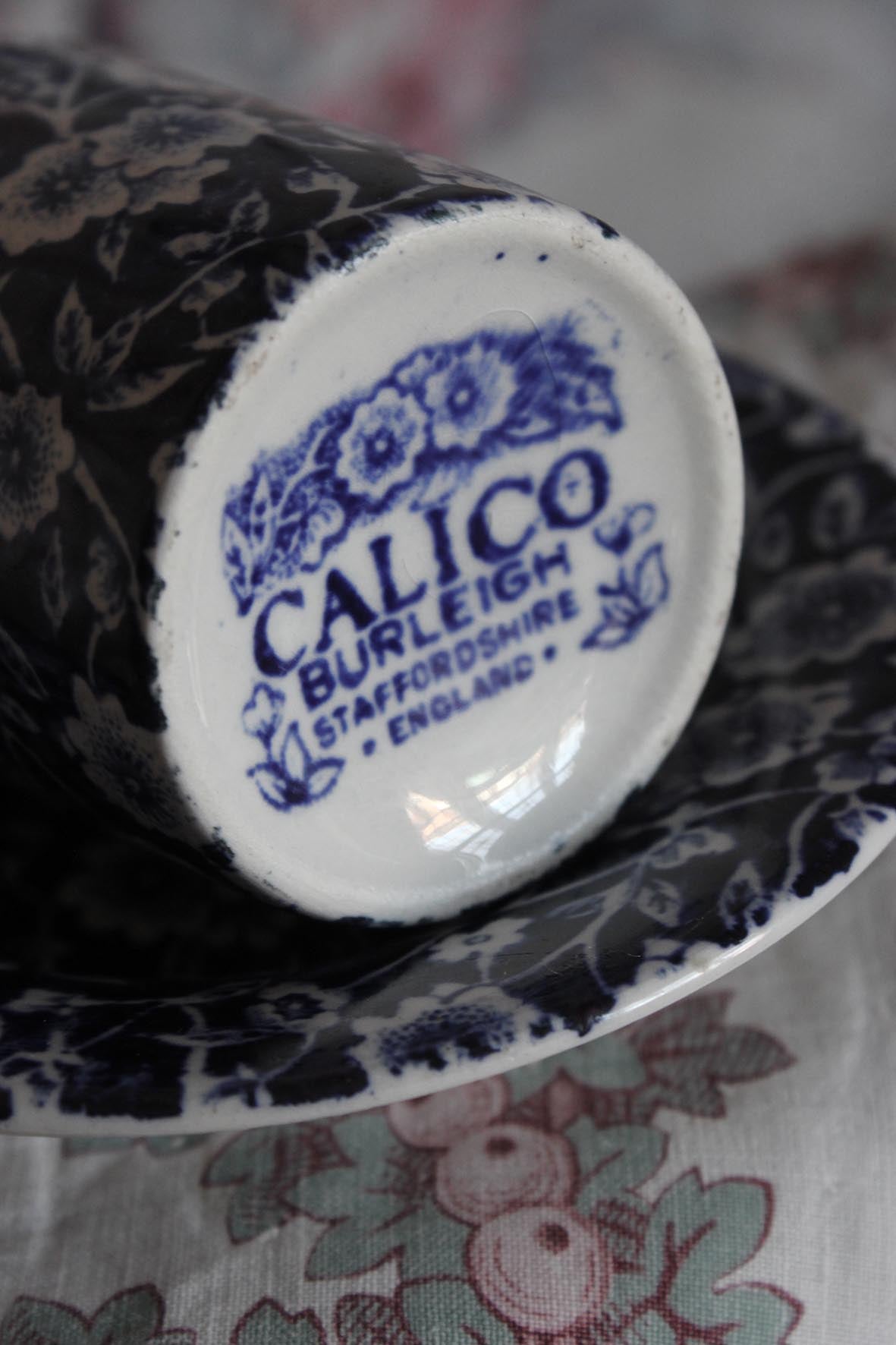 Old Burleigh Coffee Cups & Saucers - Calico