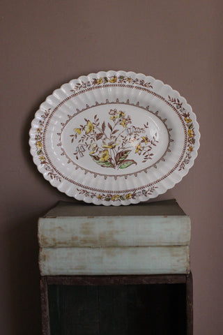 Wildflowers, Dragonfly & Butterfly - Antique Plate