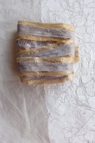 THE RIBBON PATH - Delicate Layered Silk Ribbon - CAMEO