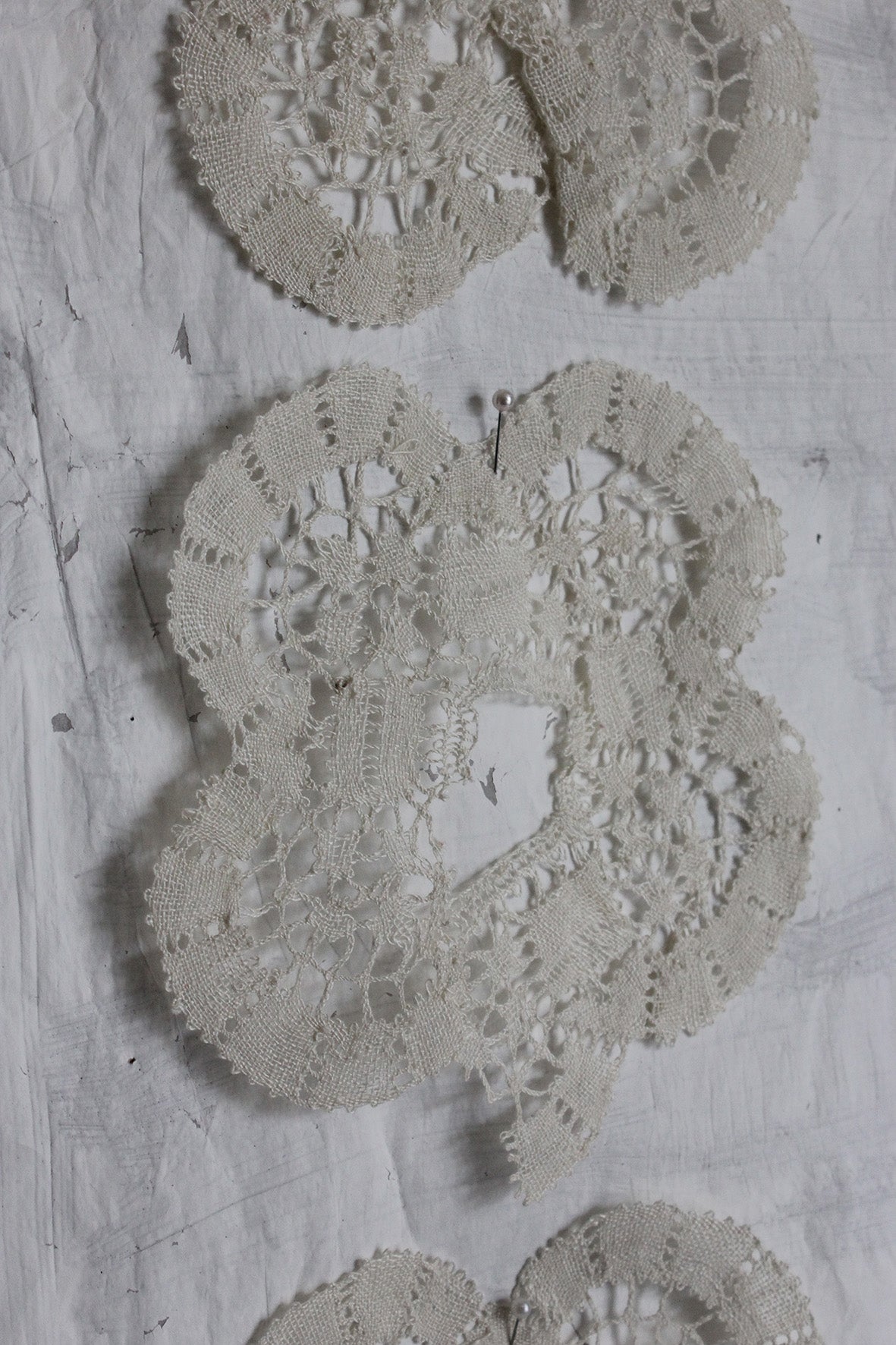 A Trio of Old Lace Unfinished Doilies
