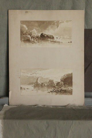 Old Detailed Watercolour Sketches - Seascapes