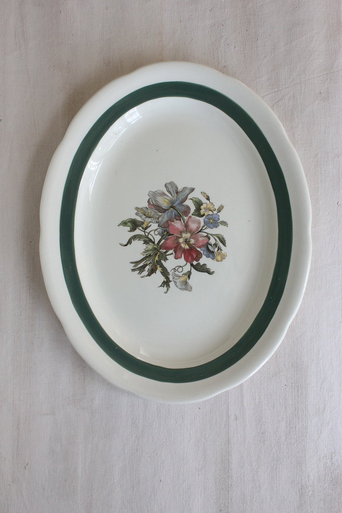 Vintage Serving Plate - Corsage Florals