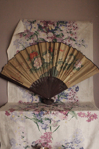 Gorgeous Rescued Old Paper Fan