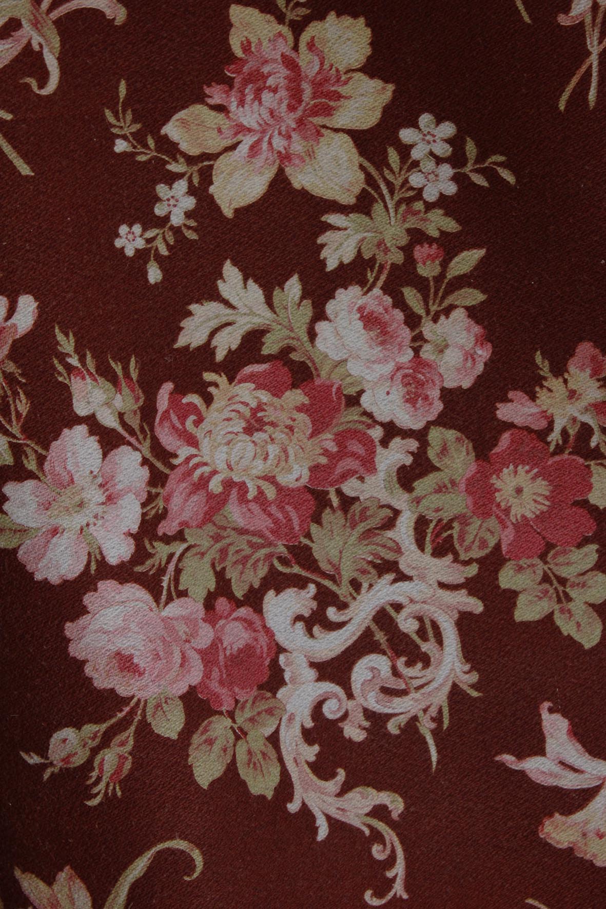 Old Large French Printed Floral Panel -Corsage
