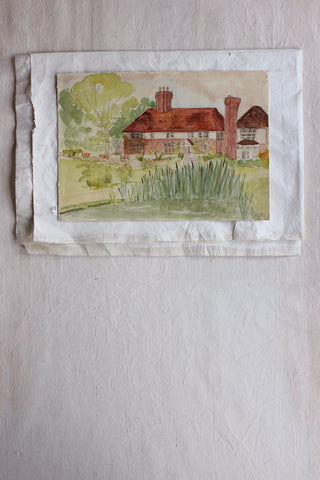 Vintage Reclaimed Sketchbook Watercolour - Cottage Garden