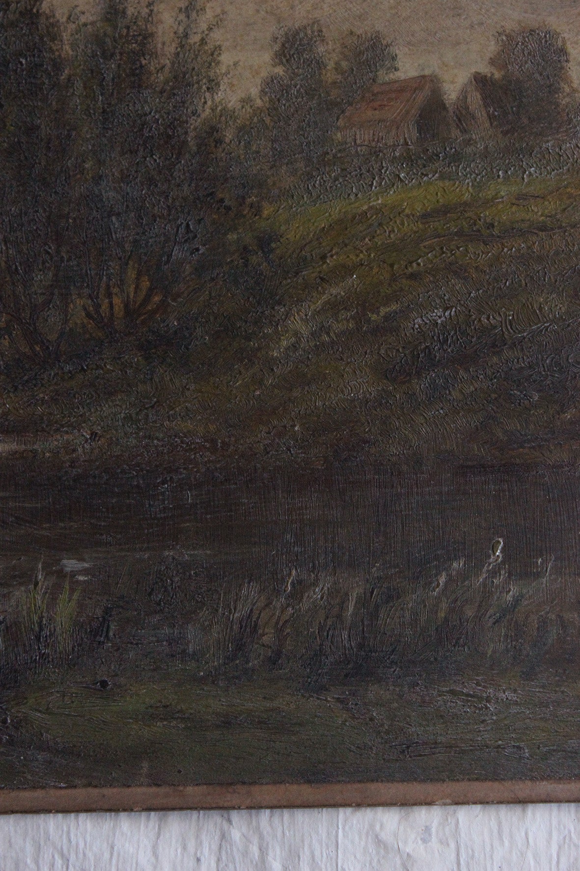 Perfectly Imperfect Old Oil Painting on Board - Landscape 2