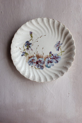 Pretty Hand Painted Plate - Violas