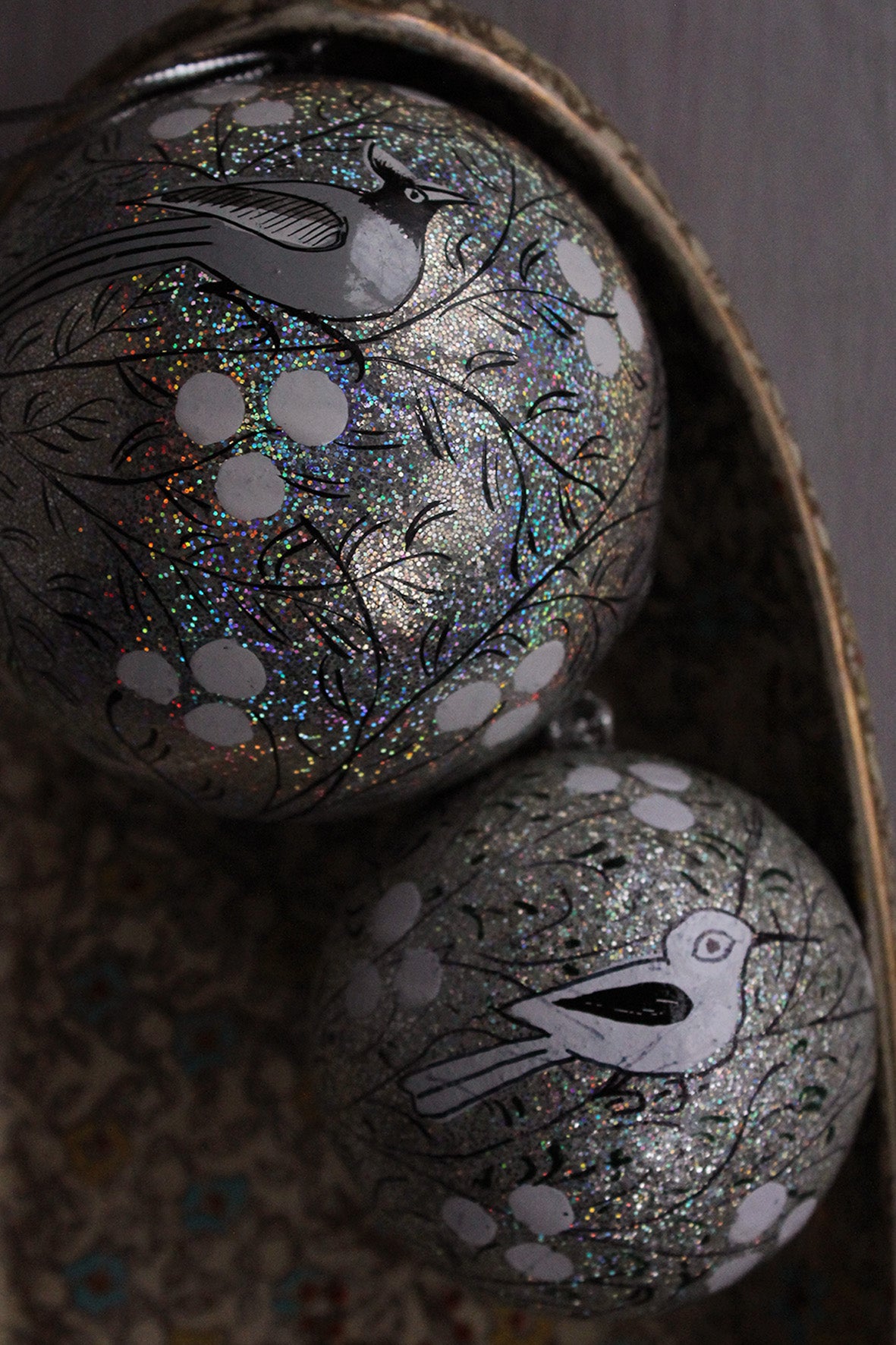 Hand Painted Bird Ornaments