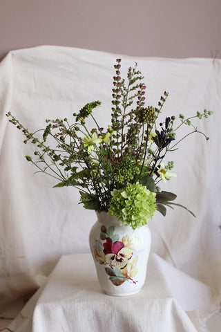 Pretty Victorian Posy Vase - Pansies