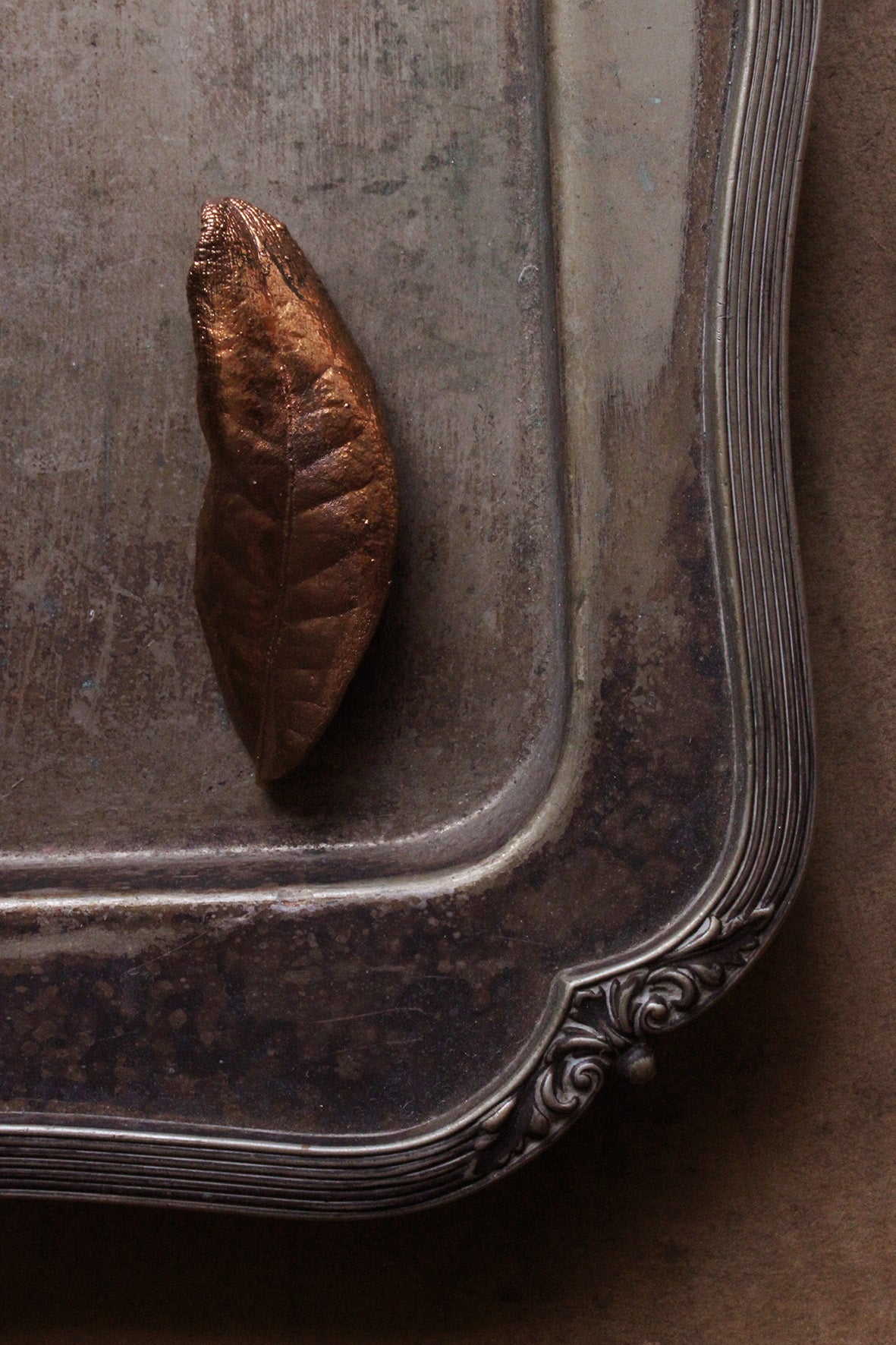 Vintage Brooch - Patina Collection - Copper Leaf
