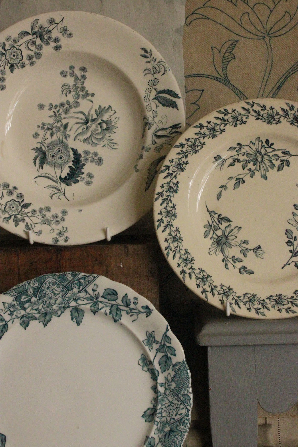Collection of Antique Blues & Whites - four