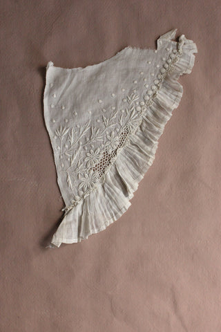 Beautiful Reclaimed Embroidered Dress Panel With Frill