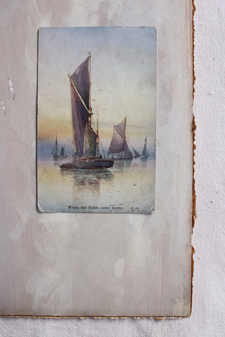 Old Postcard - When the Boats Come Home