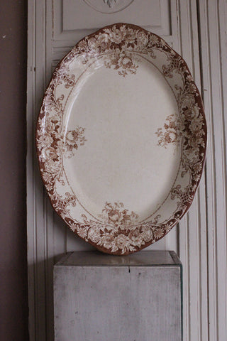 Victorian Transfer Plate - Green and White