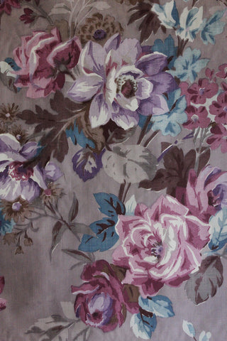 Vintage Dress Fabric - Roses & Fern