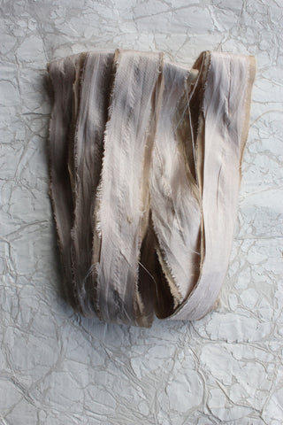 THE RIBBON PATH - Delicate Layered Silk Ribbon -SHINGLE