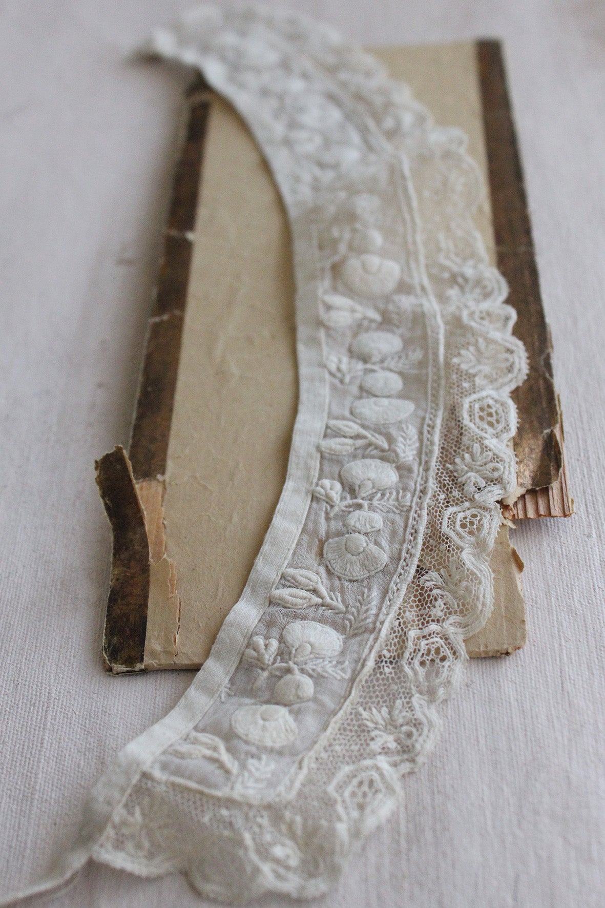 Antique Dress Collar with Embroidered Detailing