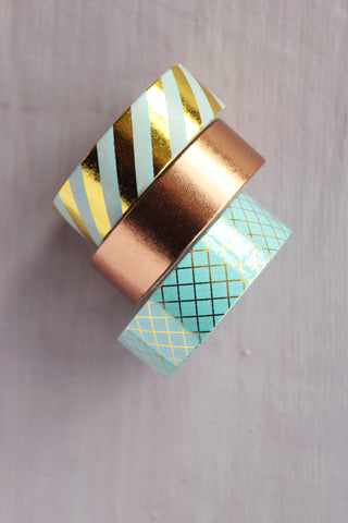 Masking Tape - Copper, Jade & Gold