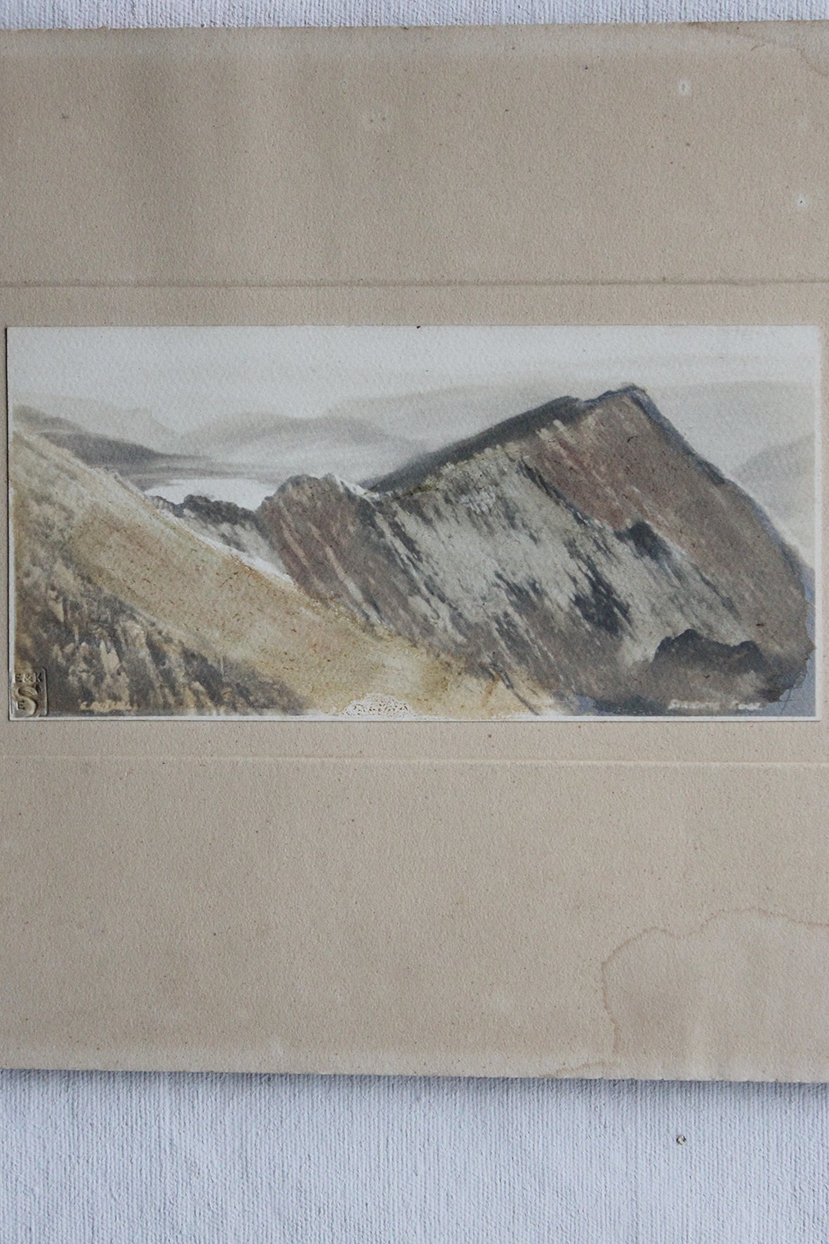 Old Watercolour - Linear Hills