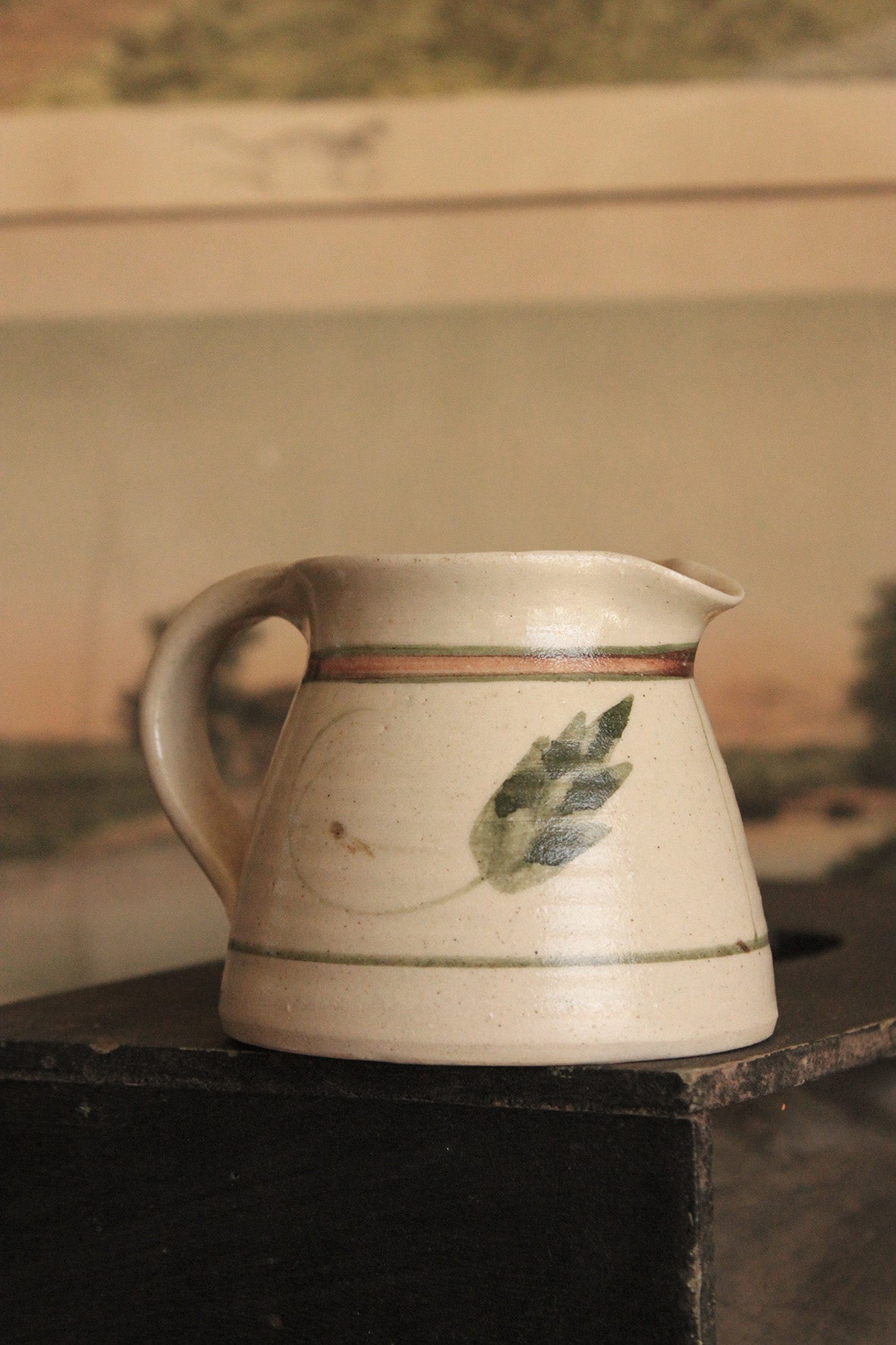 Lovely Vintage Hand Painted Earthenware Cream Jug