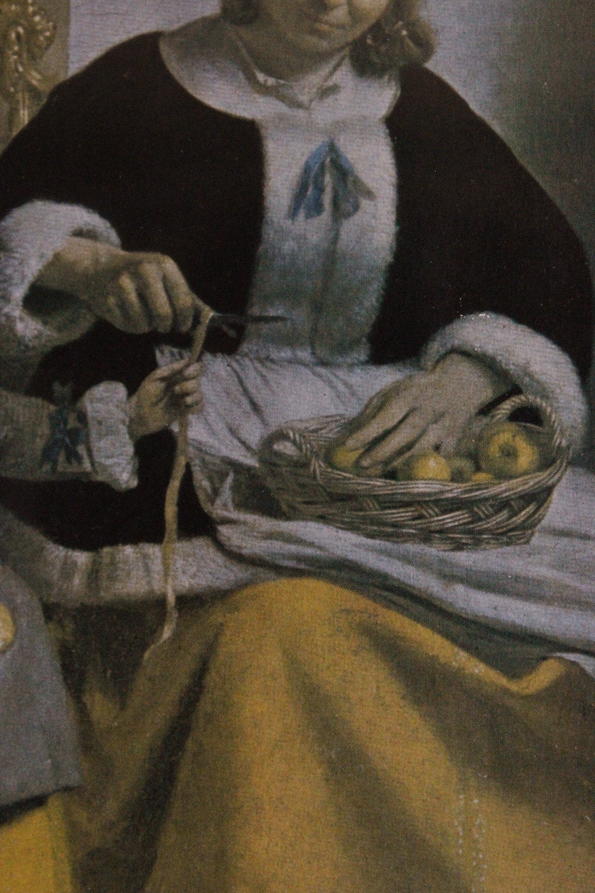 Old Dutch Print - Woman Peeling Apples - Pieter De Hooch