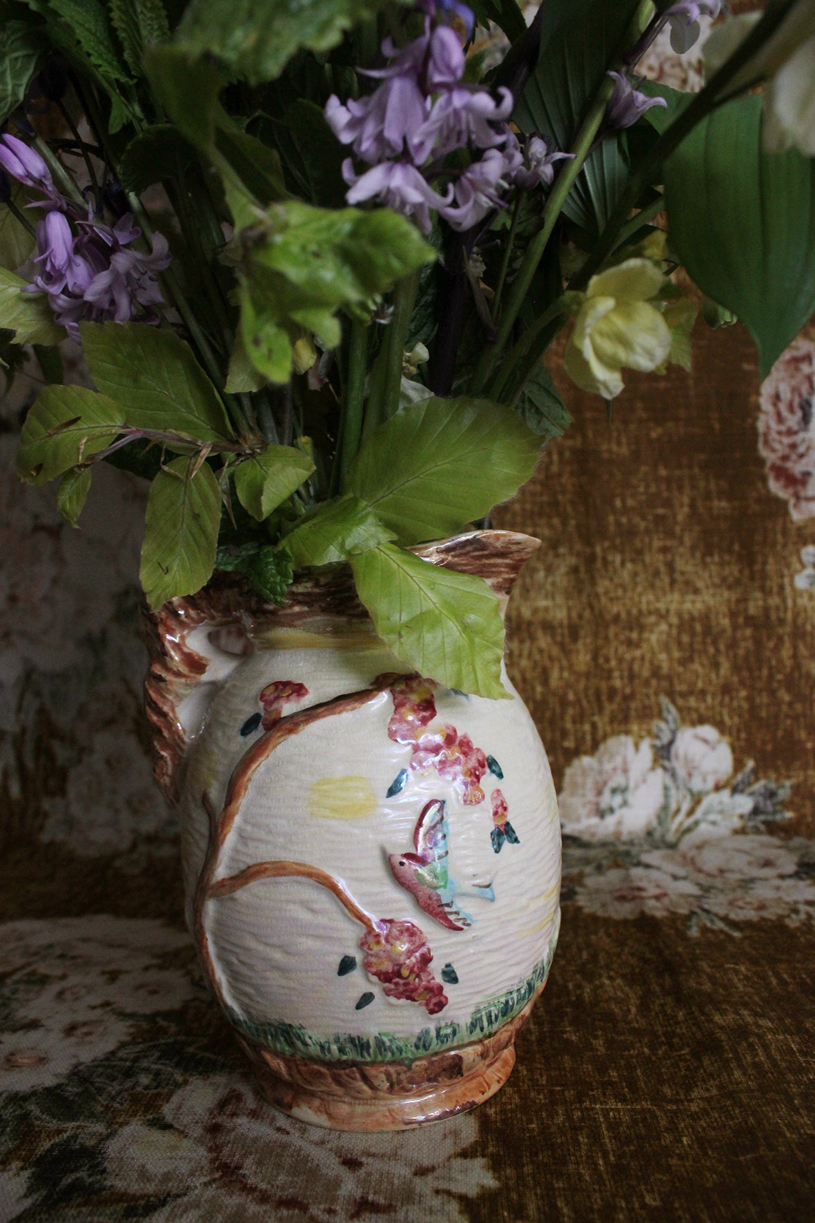 A Lovely Arthur Woods Vase "Birds and Blossom"